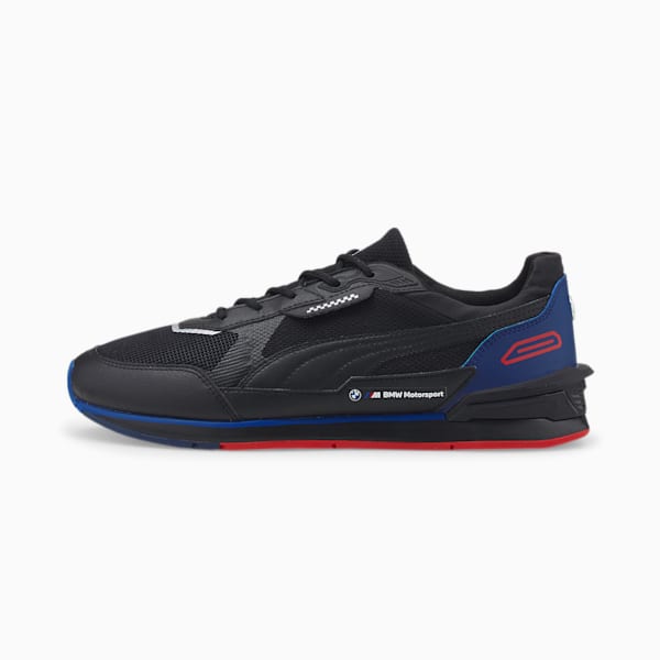 BMW M Motorsport Low Racer Unisex Sneakers, Puma Black-Puma White-Estate Blue, extralarge-IND