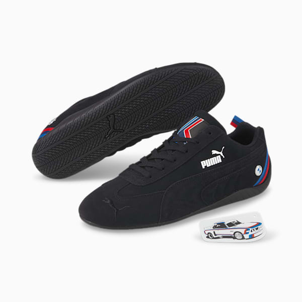 BMW M Motorsport Speedcat Driving Shoes, Puma Black-Puma White, extralarge-GBR