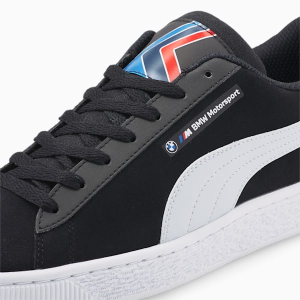 BMW M Motorsport Suede Men's Motorsport Shoes, Puma Black-Puma White, extralarge