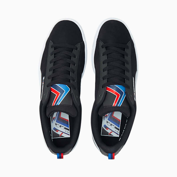 BMW M Motorsport Suede Men's Motorsport Shoes, Puma Black-Puma White, extralarge