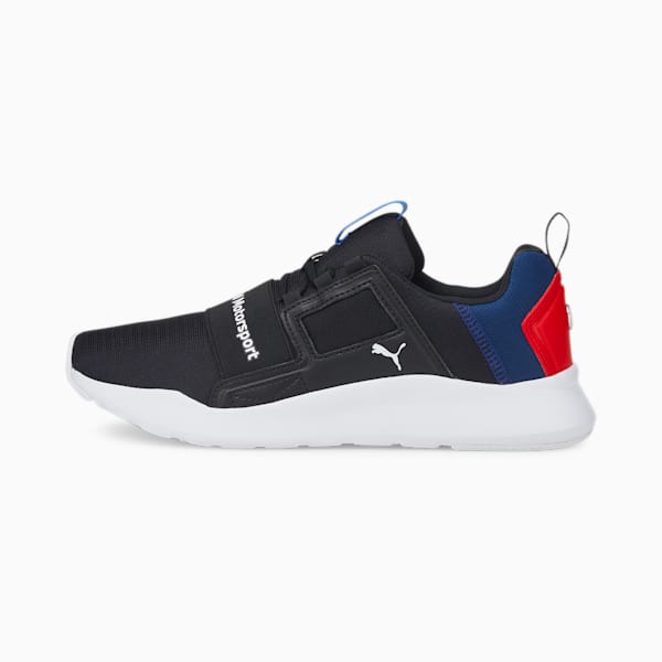 BMW M Motorsport Wired Cage Men's Motorsport Shoes, Puma Black-Estate Blue-Fiery Red, extralarge