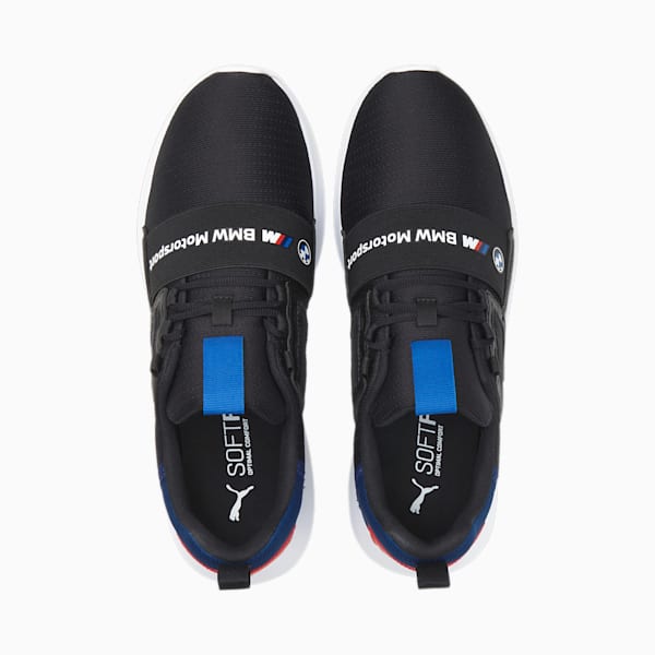 BMW M Motorsport Wired Cage Men's Motorsport Shoes, Puma Black-Estate Blue-Fiery Red, extralarge
