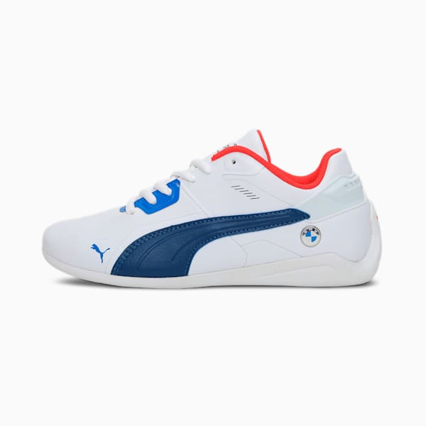 BMW M Motorsport Drift Cat Delta Kids Sneakers, Puma White-Estate Blue, extralarge-IND