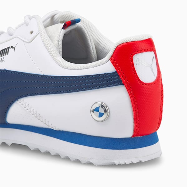 BMW M Motorsport Roma Via Motorsport Shoes Big Kids, Puma White-Estate Blue, extralarge