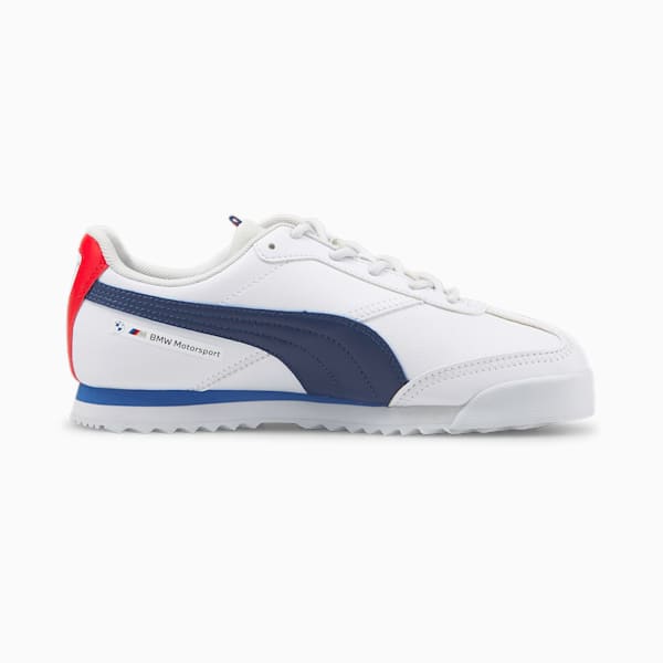 BMW M Motorsport Roma Via Motorsport Shoes Big Kids, Puma White-Estate Blue, extralarge