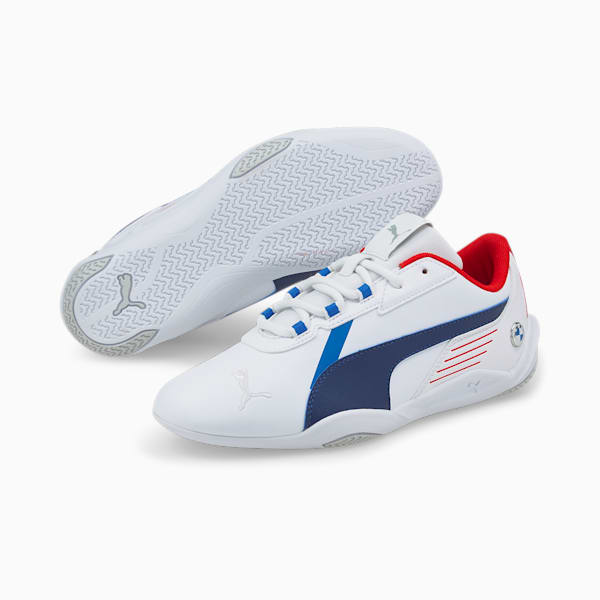 BMW M Motorsport R-Cat Machina Motorsport Shoes Big Kids, Puma White-Estate Blue, extralarge