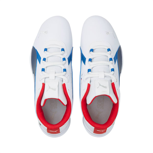 Zapatos de automovilismo para jóvenes BMW M Motorsport R-Cat Machina, Puma White-Estate Blue, extralarge