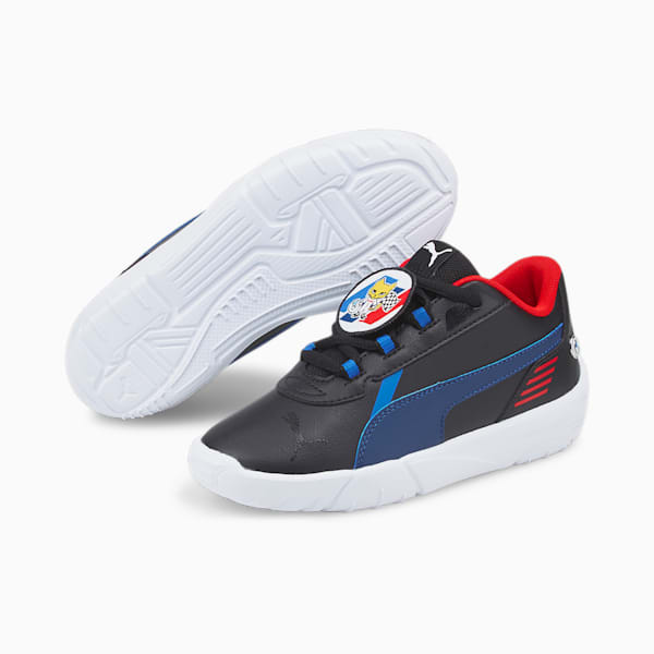 BMW M Motorsport R-Cat Machina Little Kids' Motorsport Shoes, Puma Black-Estate Blue, extralarge