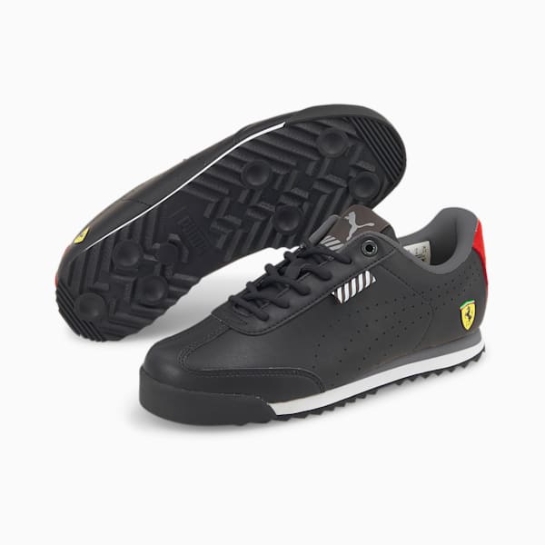 Scuderia Ferrari Roma Via Perf Motorsport Shoes JR, Puma Black-Rosso Corsa, extralarge