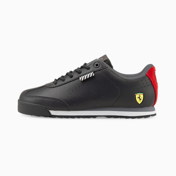 Scuderia Ferrari Roma Via Perf Motorsport Shoes JR, Puma Black-Rosso Corsa, extralarge