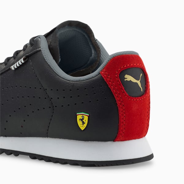 Scuderia Ferrari Roma Via Perf Little Kids' Motorsport Shoes, Puma Black-Rosso Corsa