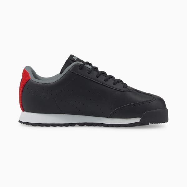Tenis de automovilismo infantiles Scuderia Ferrari Via Perforated, Puma Black-Rosso Corsa, extralarge