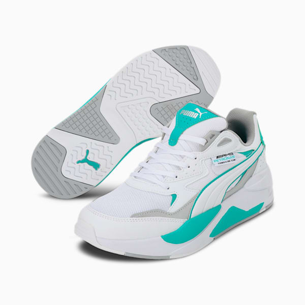 Mercedes AMG Petronas F1 X-Ray Speed Unisex Sneakers, Puma White-Spectra Green, extralarge-IND