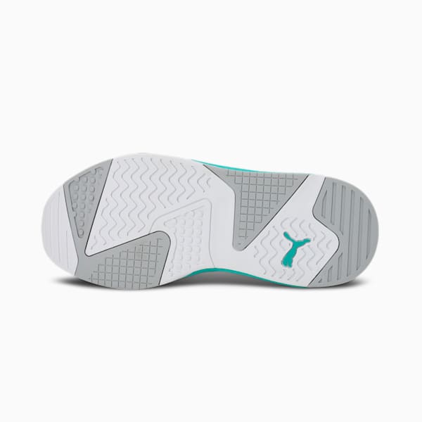 Mercedes AMG Petronas F1 X-Ray Speed Unisex Motorsport Sneakers, Puma White-Spectra Green, extralarge-IND