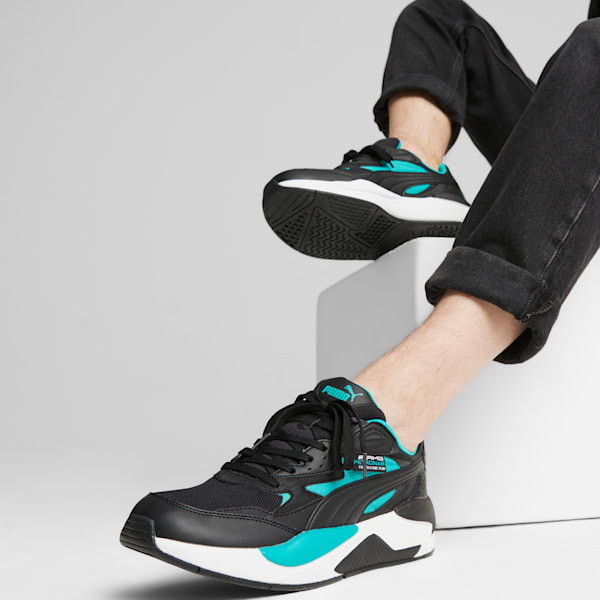 Mercedes AMG Petronas F1 X-Ray Speed Motorsport Sneakers, PUMA Black-Spectra Green-PUMA White, extralarge-IND