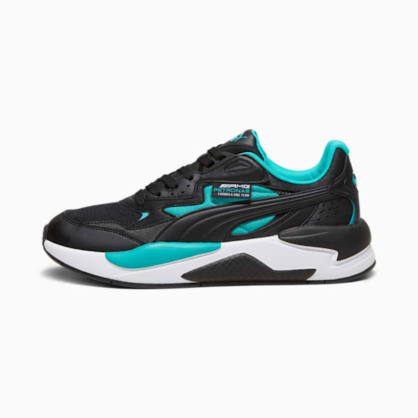 Mercedes AMG Petronas F1 X-Ray Speed Motorsport Sneakers, PUMA Black-Spectra Green-PUMA White, extralarge-IND