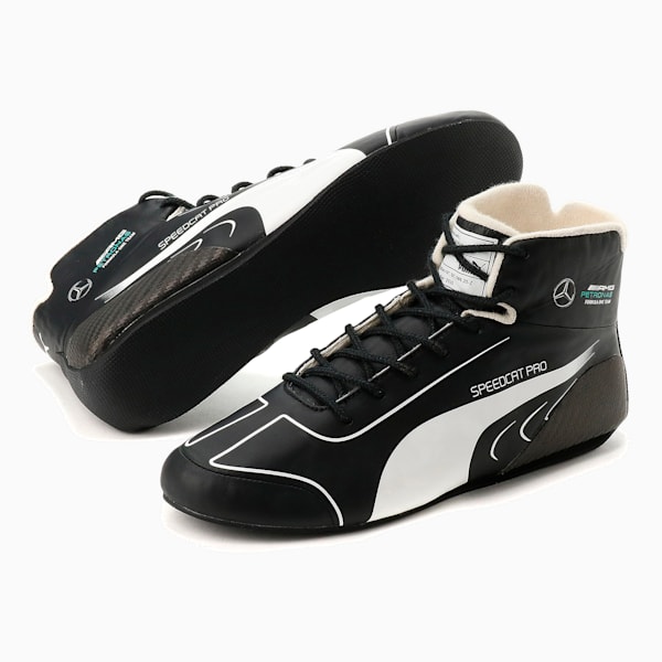 Mercedes F1 Speedcat Pro B Replica Men's Driving Shoes, Puma Black-Puma White