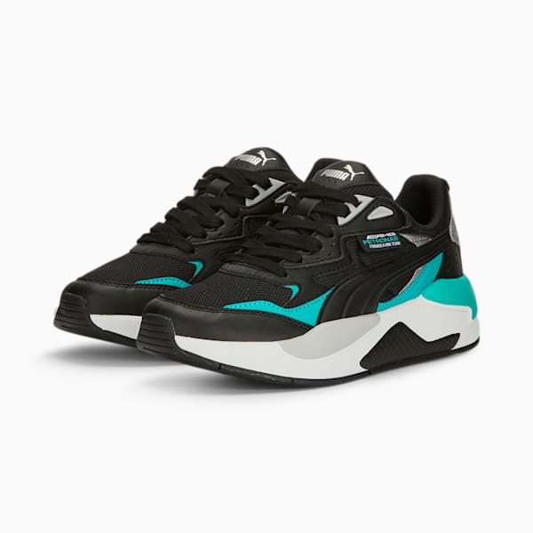 Mercedes F1 X-Ray Speed Youth Motorsport Shoes, PUMA Black-Spectra Green-PUMA Silver, extralarge-GBR