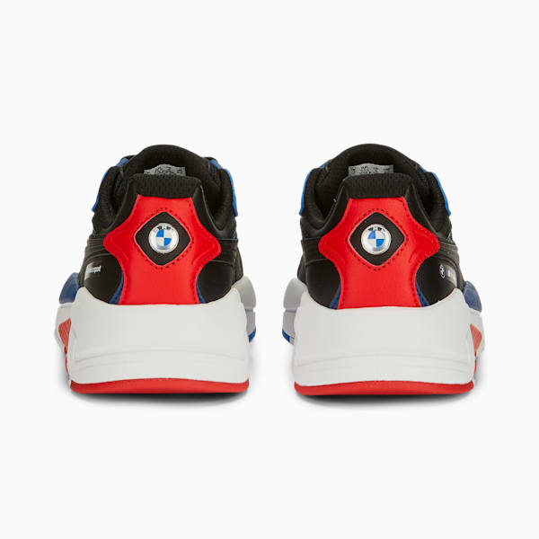 BMW M Motorsport X-Ray Speed Youth Motorsport Shoes, PUMA Black-Pro Blue-Pop Red, extralarge-GBR