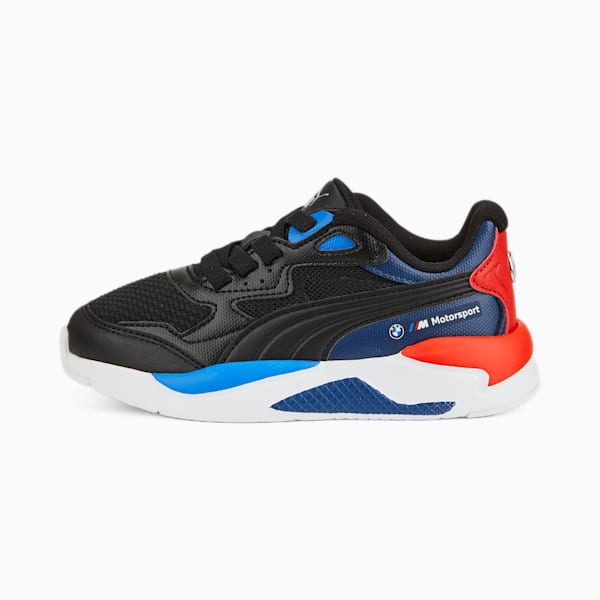 BMW M Motorsport X-Ray Speed Kids' Sneakers, PUMA Black-Strong Blue-Fiery Red, extralarge-IND