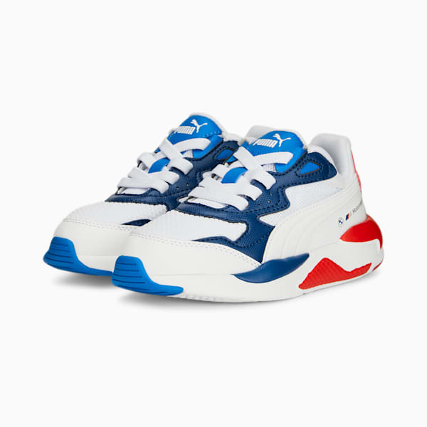BMW M Motorsport X-Ray Speed Kids' Sneakers, PUMA White-Pro Blue-Pop Red, extralarge-IND