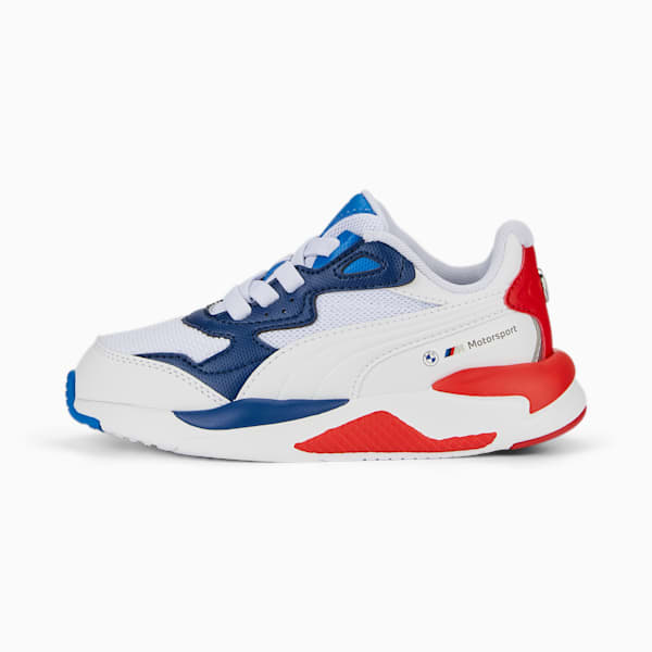 BMW M Motorsport X-Ray Speed Kids' Sneakers, PUMA White-Pro Blue-Pop Red, extralarge-IND