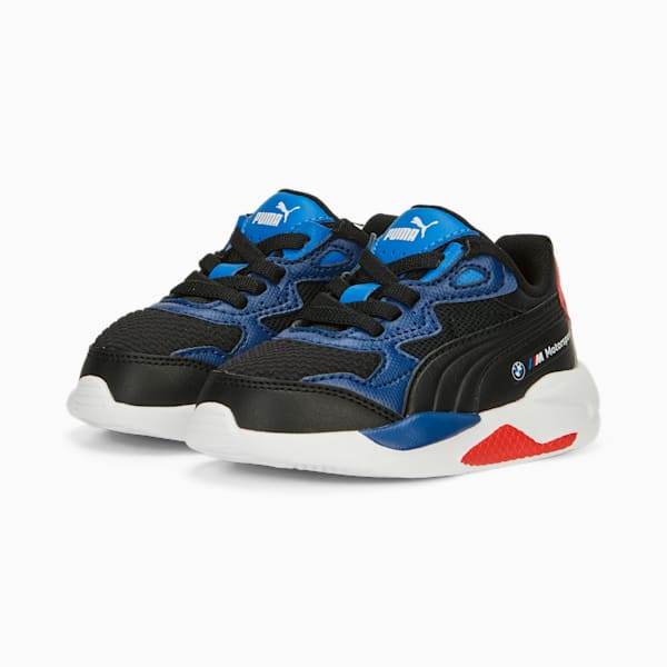 BMW M Motorsport X-Ray Speed Toddlers' Motorsport Shoes, PUMA Black-Pro Blue-Pop Red, extralarge