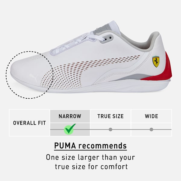 Ferrari Drift Cat Decima Unisex Sneakers, Puma White-Rosso Corsa, extralarge-IND