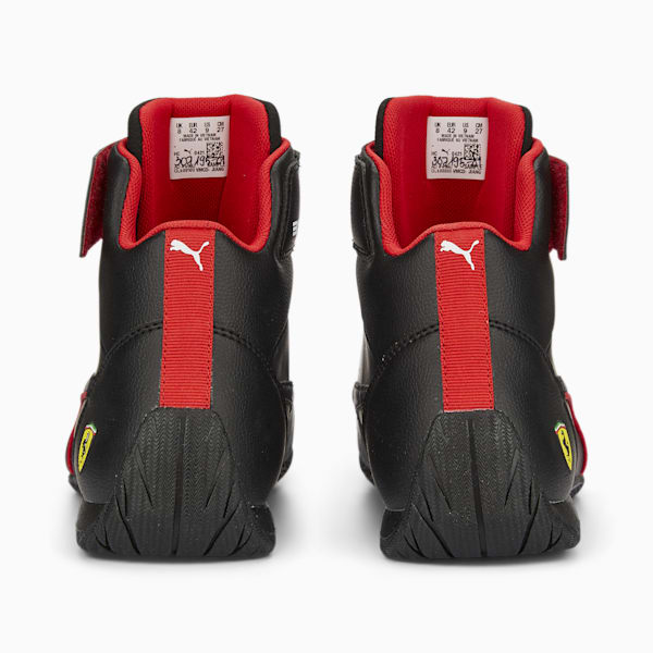 Scuderia Ferrari Neo Cat Mid Top Motorsport Unisex Shoes, Puma Black-Puma Black, extralarge-IND