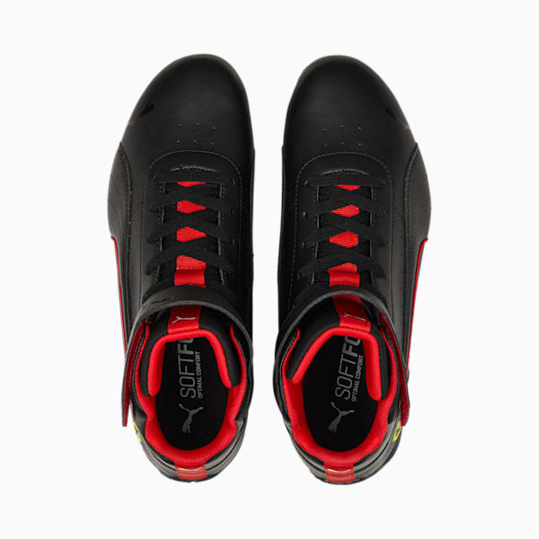 Scuderia Ferrari Neo Cat Mid Top Motorsport Shoes, Puma Black-Puma Black, extralarge-IND