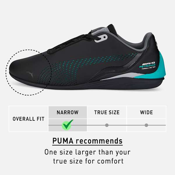 Mercedes AMG Petronas F1 Drift Cat Decima Sneakers, Puma Black-Spectra Green, extralarge-IND