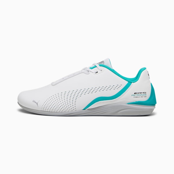 Mercedes AMG Petronas F1 Drift Cat Decima Sneakers, PUMA White-Spectra Green, extralarge-IND