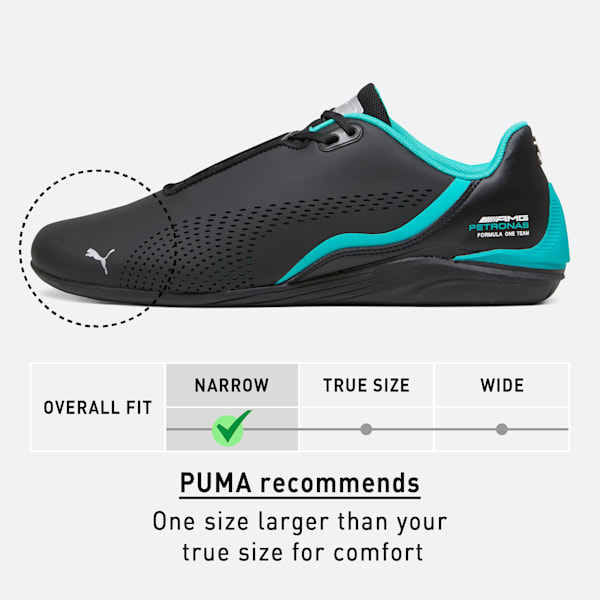 Mercedes AMG Petronas F1 Drift Cat Decima Unisex Sneakers, PUMA Black-Spectra Green, extralarge-IND