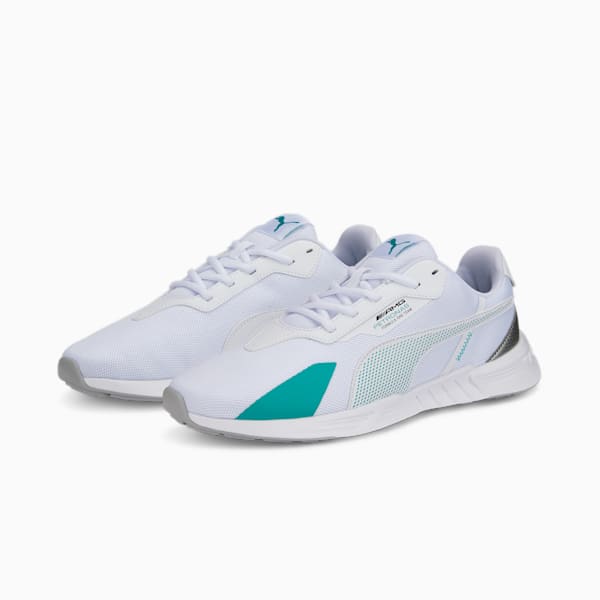 Mercedes AMG Petronas F1 Tiburion Sneakers, Puma White-Spectra Green, extralarge-IND
