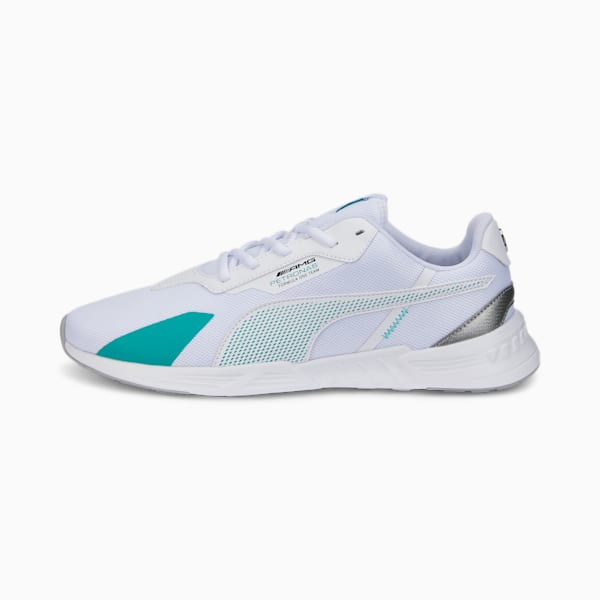 Mercedes AMG Petronas F1 Tiburion Sneakers, Puma White-Spectra Green, extralarge-IND