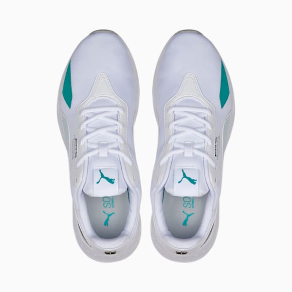 Mercedes AMG Petronas F1 Tiburion Sneakers, Puma White-Spectra Green, extralarge-IND
