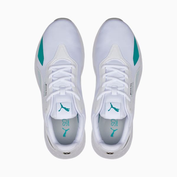 Mercedes AMG Petronas F1 Tiburion Unisex Sneakers, Puma White-Spectra Green, extralarge-IND