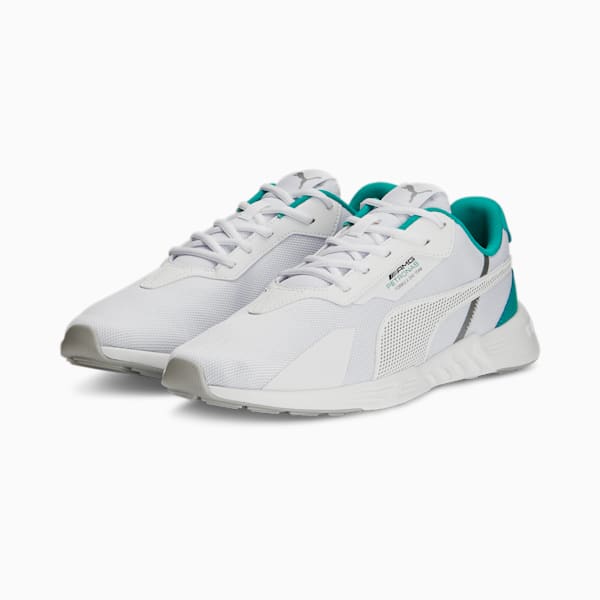Mercedes AMG Petronas F1 Tiburion Sneakers, PUMA White-Spectra Green-PUMA White, extralarge-IND