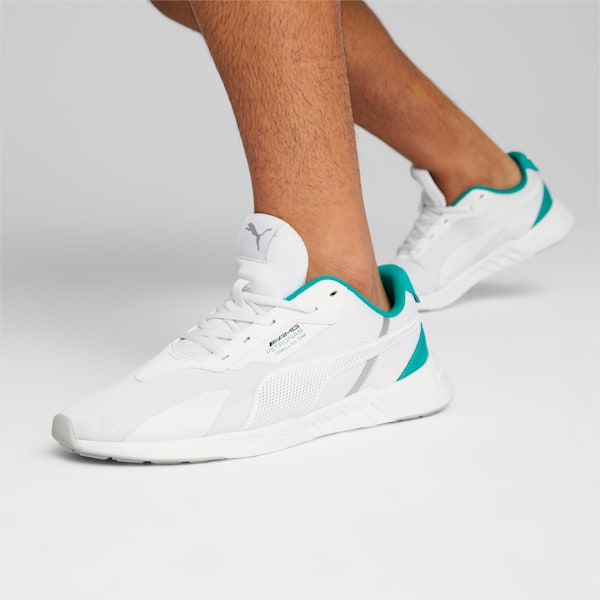 Mercedes AMG Petronas F1 Tiburion Sneakers, PUMA White-Spectra Green-PUMA White, extralarge-IND