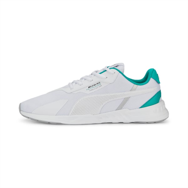 Mercedes AMG Petronas F1 Tiburion Sneakers, PUMA White-Spectra Green-PUMA White, extralarge-IND