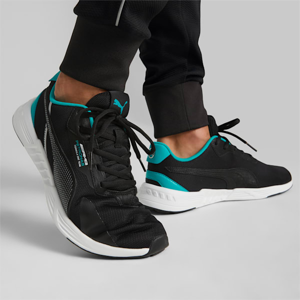 Mercedes AMG Petronas F1 Tiburion Sneakers, PUMA Black-Spectra Green-PUMA Black, extralarge-IND
