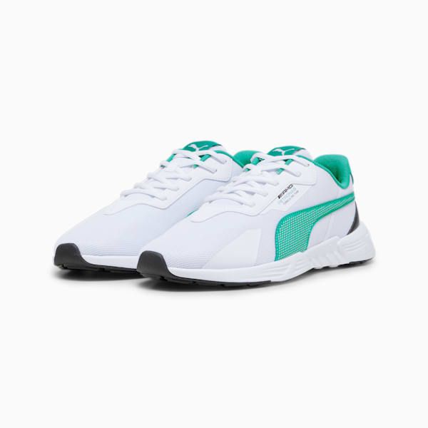 Mercedes AMG Petronas F1 Tiburion Sneakers, PUMA White-Spectra Green-PUMA Black, extralarge-IND