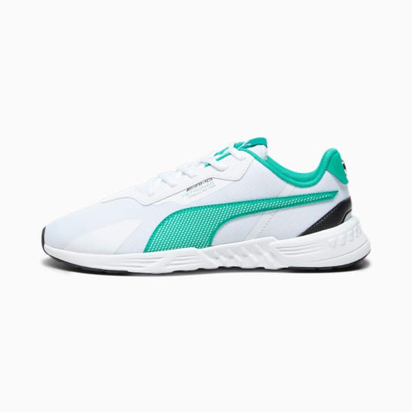 Mercedes AMG Petronas F1 Tiburion Sneakers, PUMA White-Spectra Green-PUMA Black, extralarge-IND