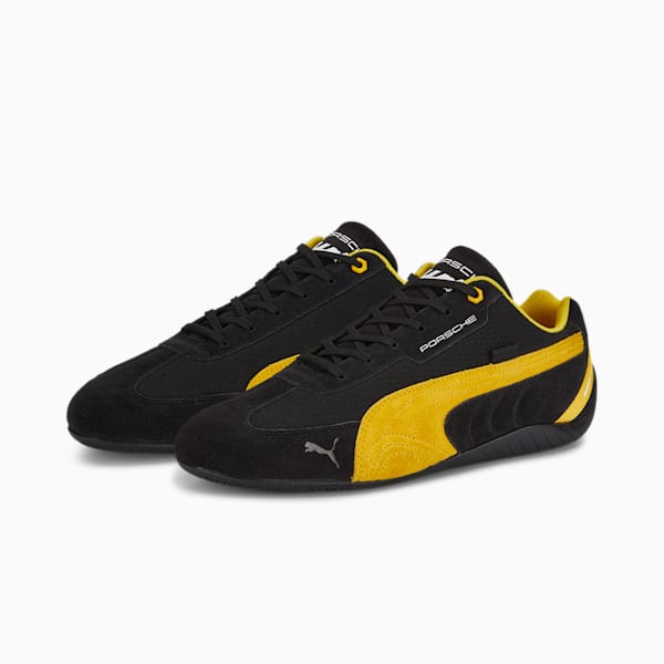 メンズ ポルシェレガシー スピードキャット ドライビングシューズ, Puma Black-Lemon Chrome, extralarge-JPN