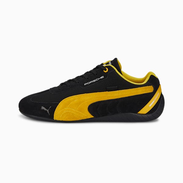 メンズ ポルシェレガシー スピードキャット ドライビングシューズ, Puma Black-Lemon Chrome, extralarge-JPN