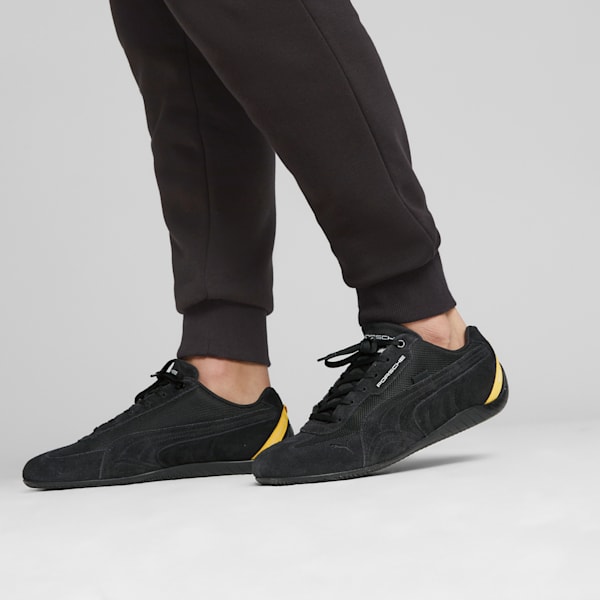 Porsche Legacy Speedcat Driving Shoes, PUMA Black-PUMA Black-Lemon Chrome, extralarge-IND