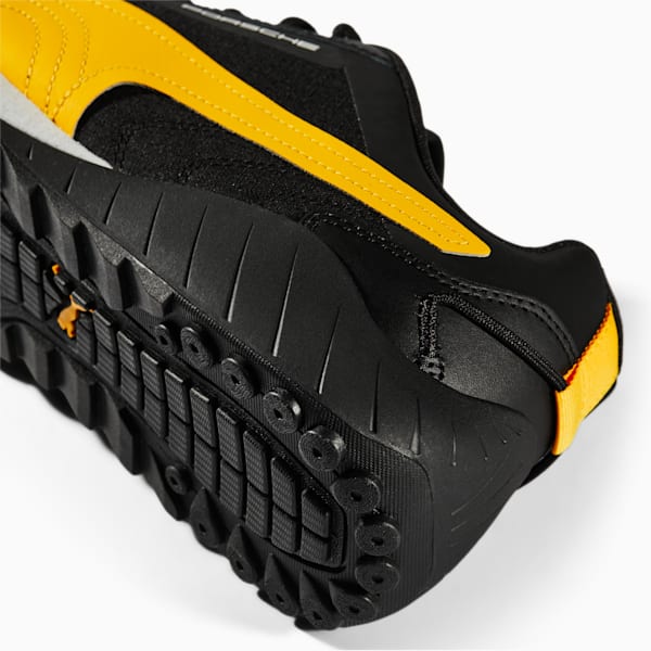 Porsche Legacy Turbo SpeedFusion Motorsport Shoes, Puma Black-Lemon Chrome-Puma White, extralarge-IND