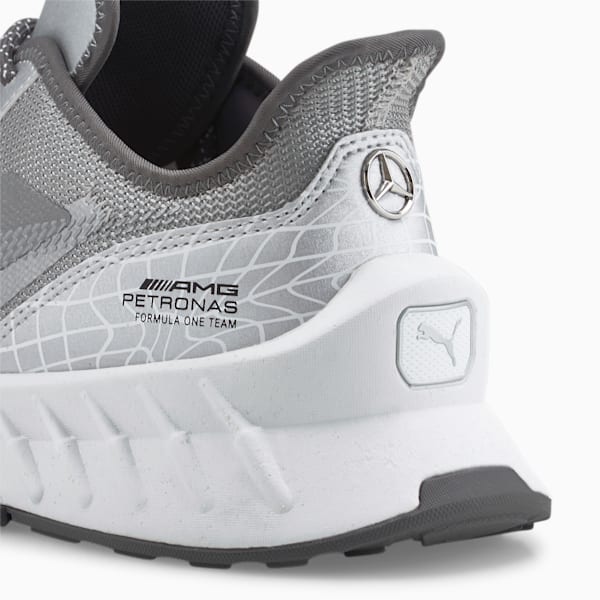 Mercedes AMG Petronas F1 Maco Rising Unisex Sneakers, Puma Silver-Puma White-Smoked Pearl, extralarge-IND