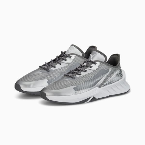 Mercedes AMG Petronas F1 Maco Rising Unisex Sneakers, Puma Silver-Puma White-Smoked Pearl, extralarge-IND