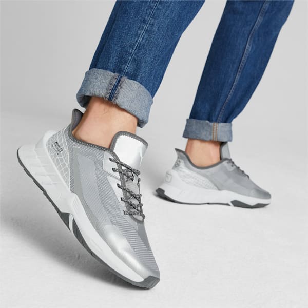Mercedes AMG Petronas F1 Maco Rising Unisex Sneakers, Puma Silver-Puma White-Smoked Pearl, extralarge-IND